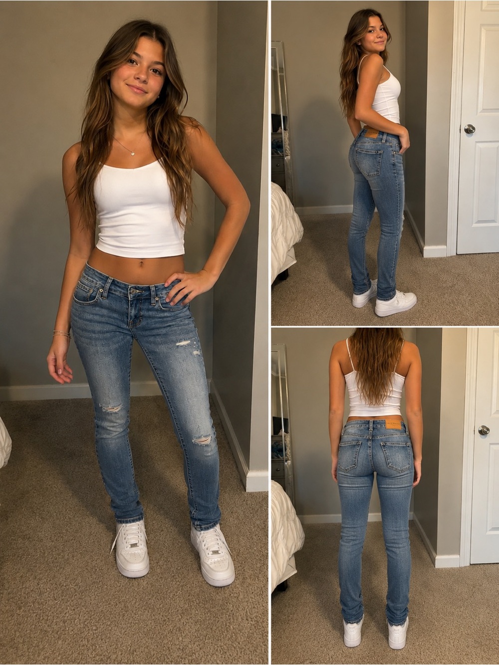 Lucky 🍀 Brand Distressed low rise Skinny Jeans